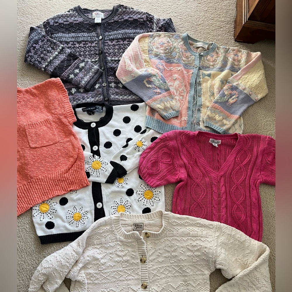 Lot of 6 vintage sweaters 80s 90s cardigans & sweaters | reseller bundle